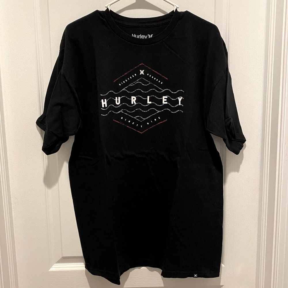EUC Black Hurley Graphic Tee